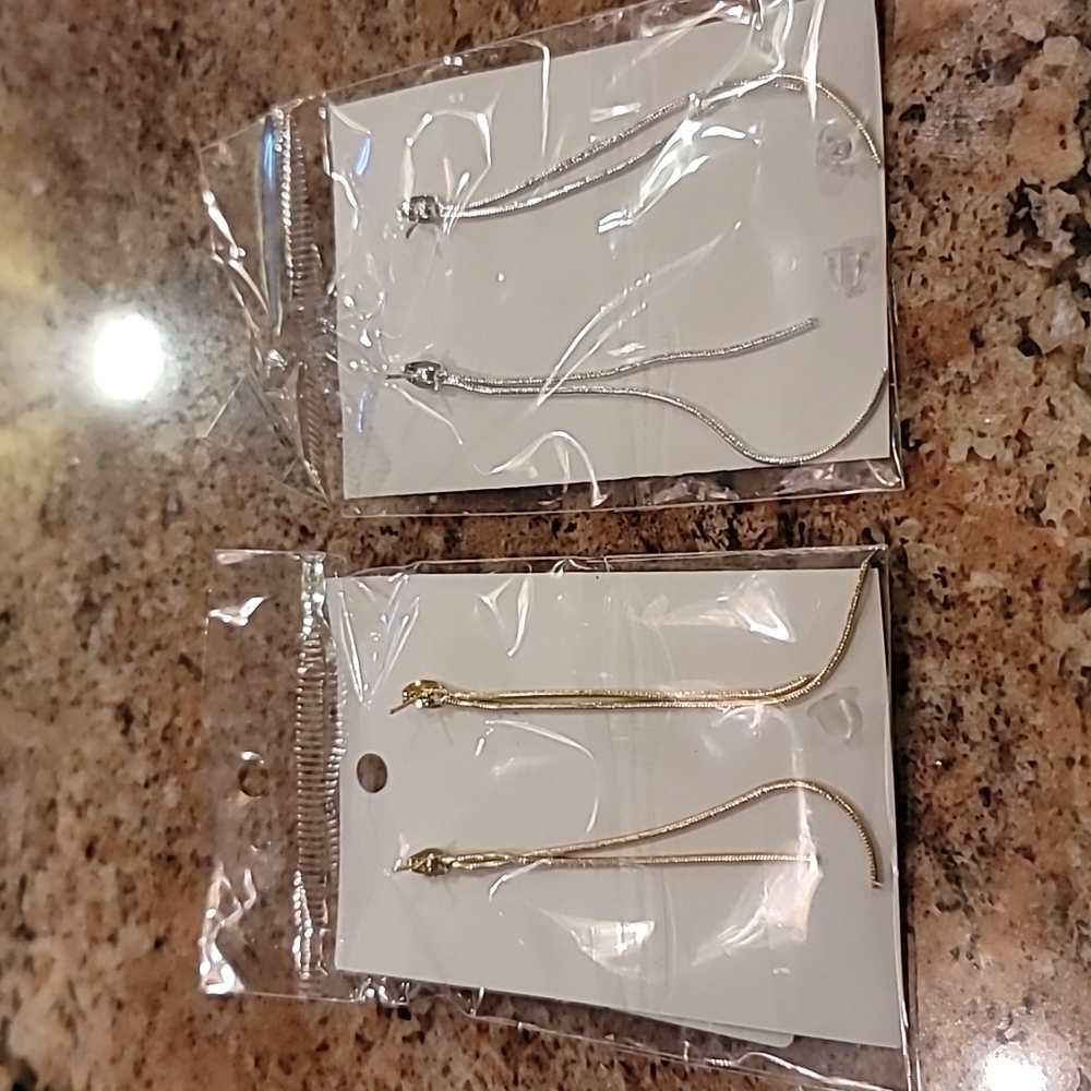Zircon Long Tassel Earrings